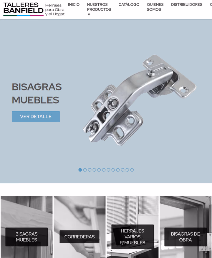 Sitio web de Talleres Banfield, diseñado y desarrollado por Sintaxis Studio
